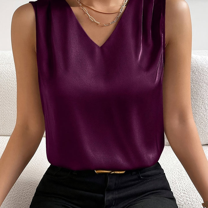 Elsie | Elegant ärmlös V-ringad topp