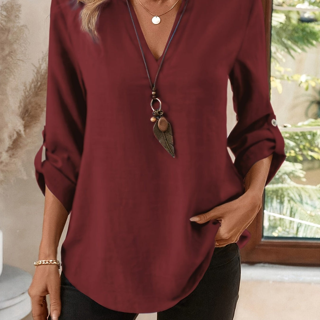 Corinne | Raffinerad V-ringad Blus