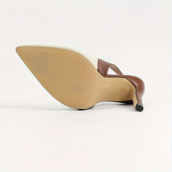 Amelie | Elegant Kontrast Slingback Klackar
