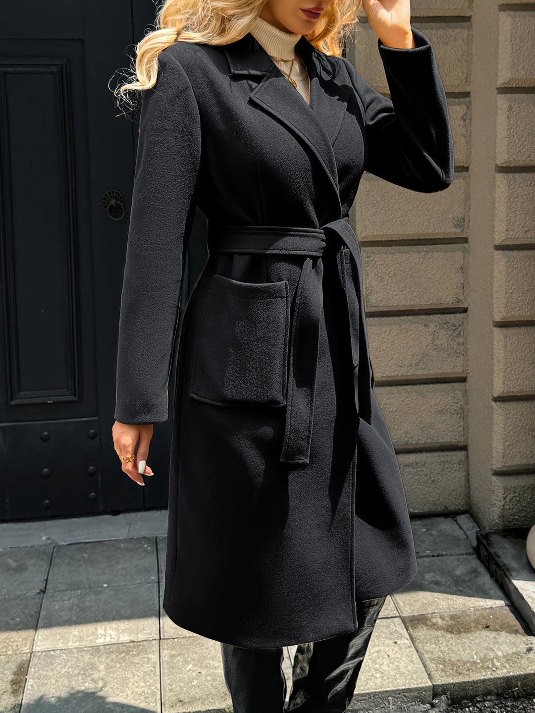 Evangeline | Skräddarsydd Lång Kappa med Bälte