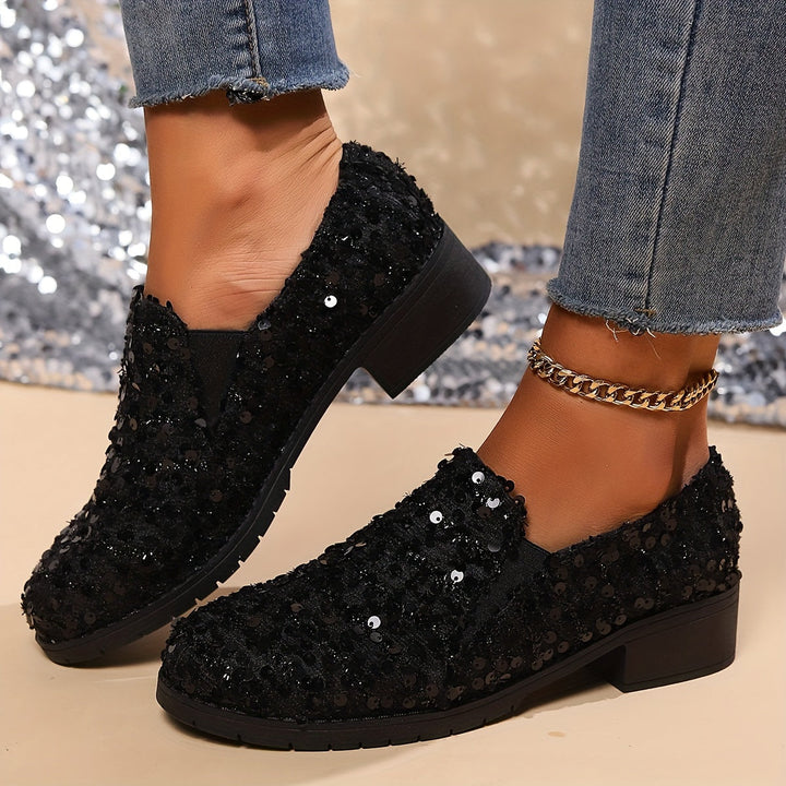 Bernadette | Glittrande Slip-On Loafers