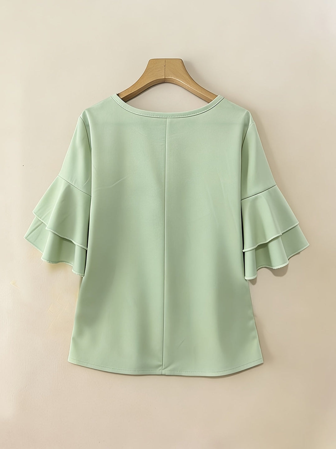 Karen | Blus med Utsvängda Ärmar och Plissering