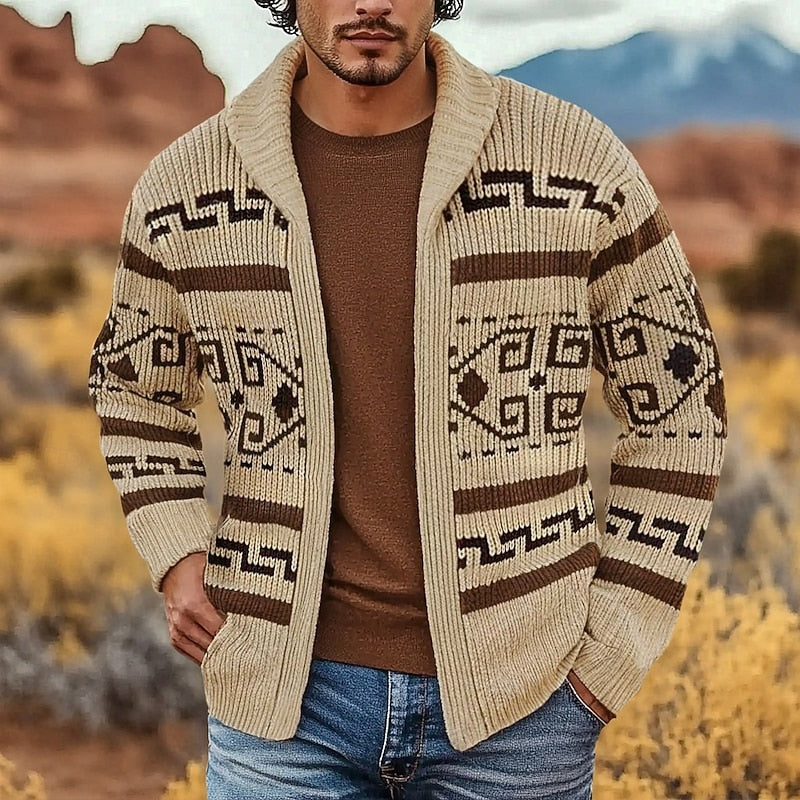 Sawyer | Mönstrad Zip Cardigan