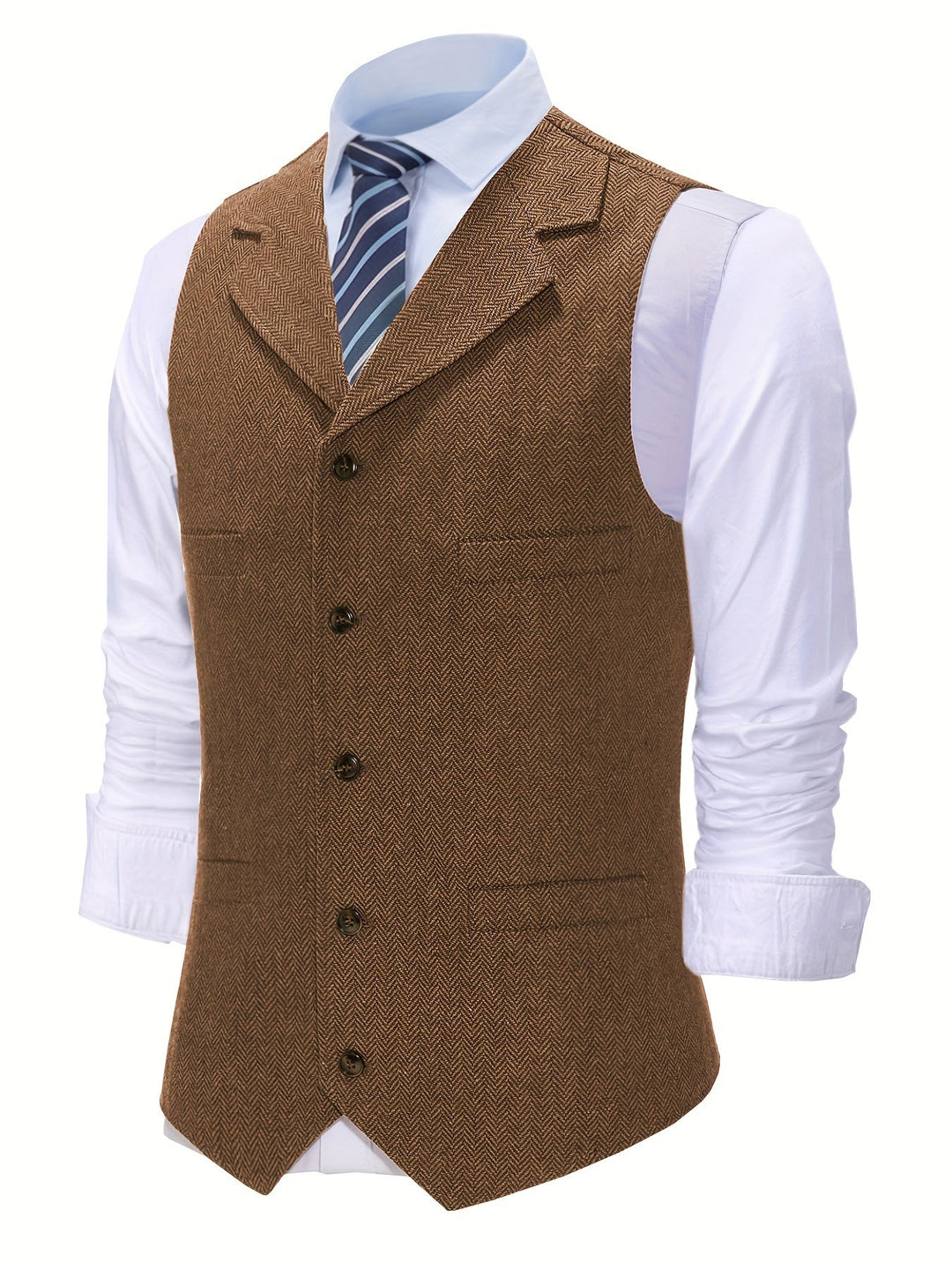 Byron | Raffinerad Herringbone Väst