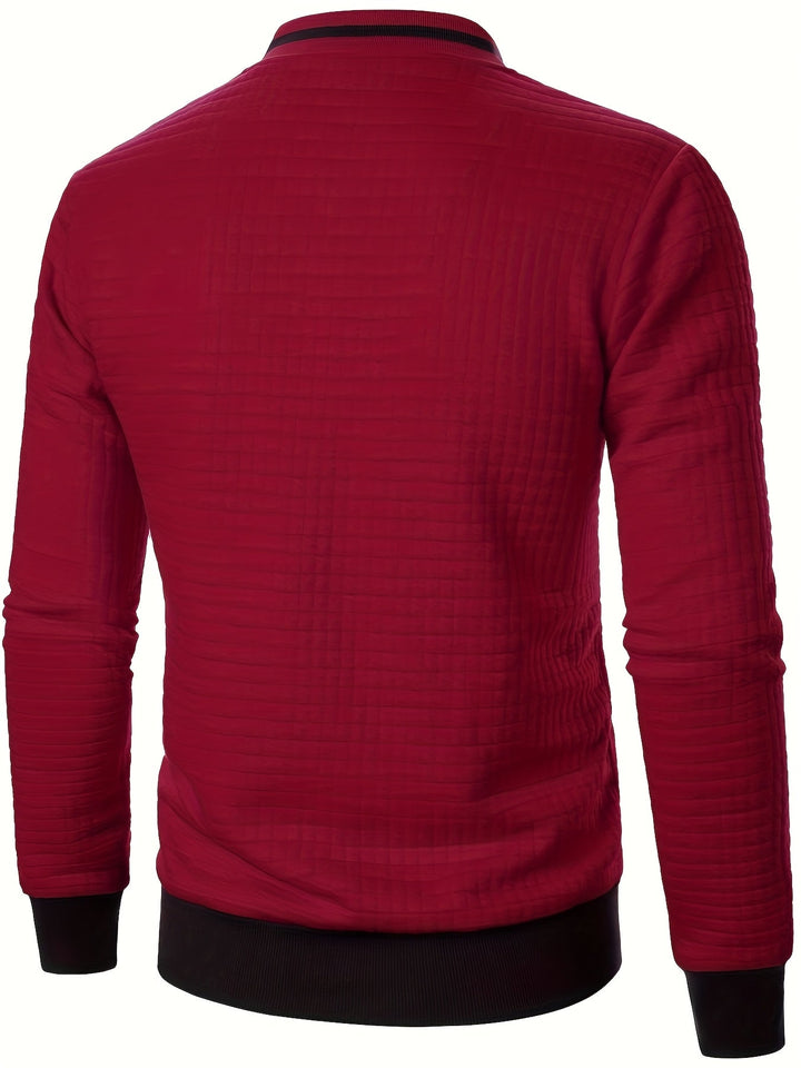 Raymond | Texturerad Zip-Up Bomberjacka