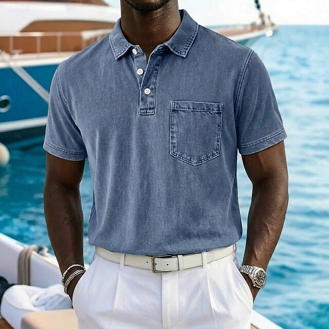 Vincent | Vintage-Washad Polo Skjorta