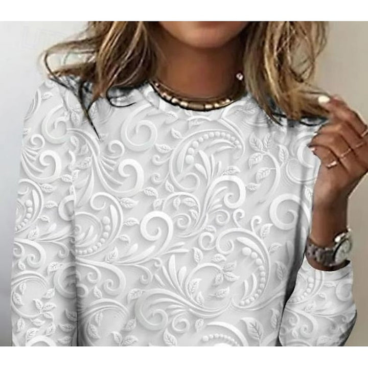 Noelle | Elegant Blommig Långärmad Tunika
