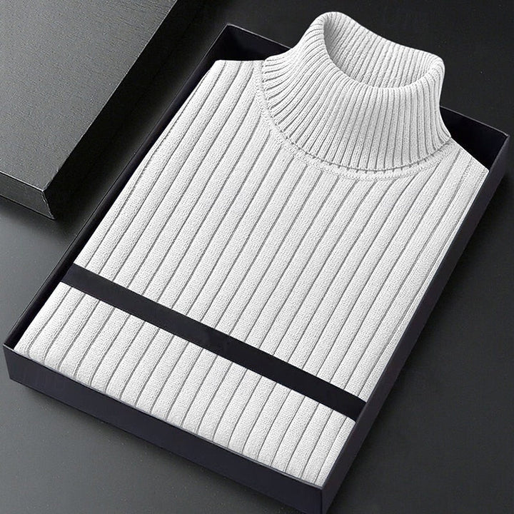 Wallace | Ribbad Höghalssweater