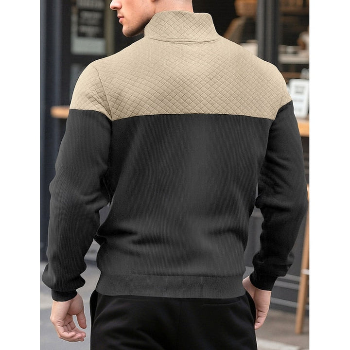 Braxton | Texturerad Quarter-Zip Sweatshirt