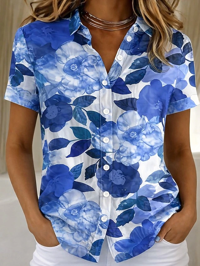 Marguerite | Blomster Kortärmad Skjorta
