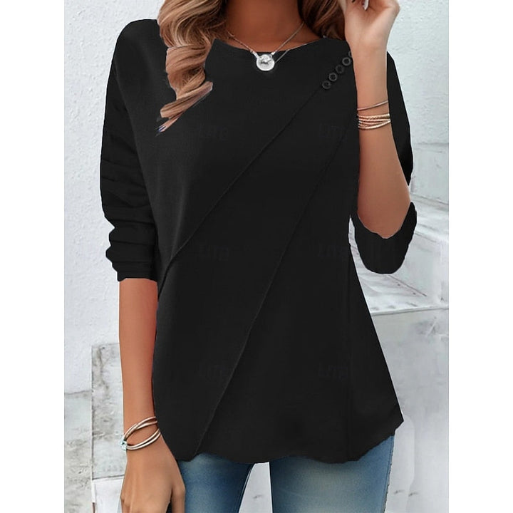 Miranda | Draperad Top med Knappar