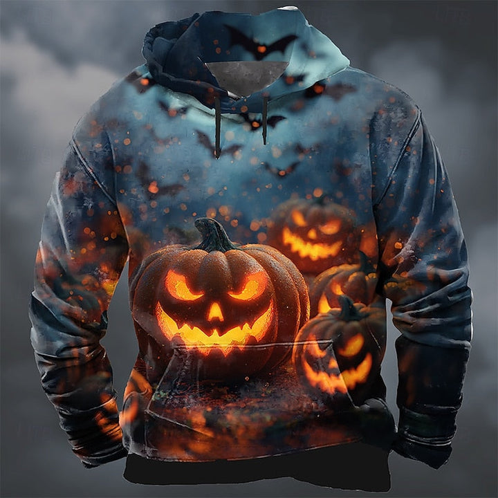 Barnaby | Halloween Pumpa Tryck Hoodie