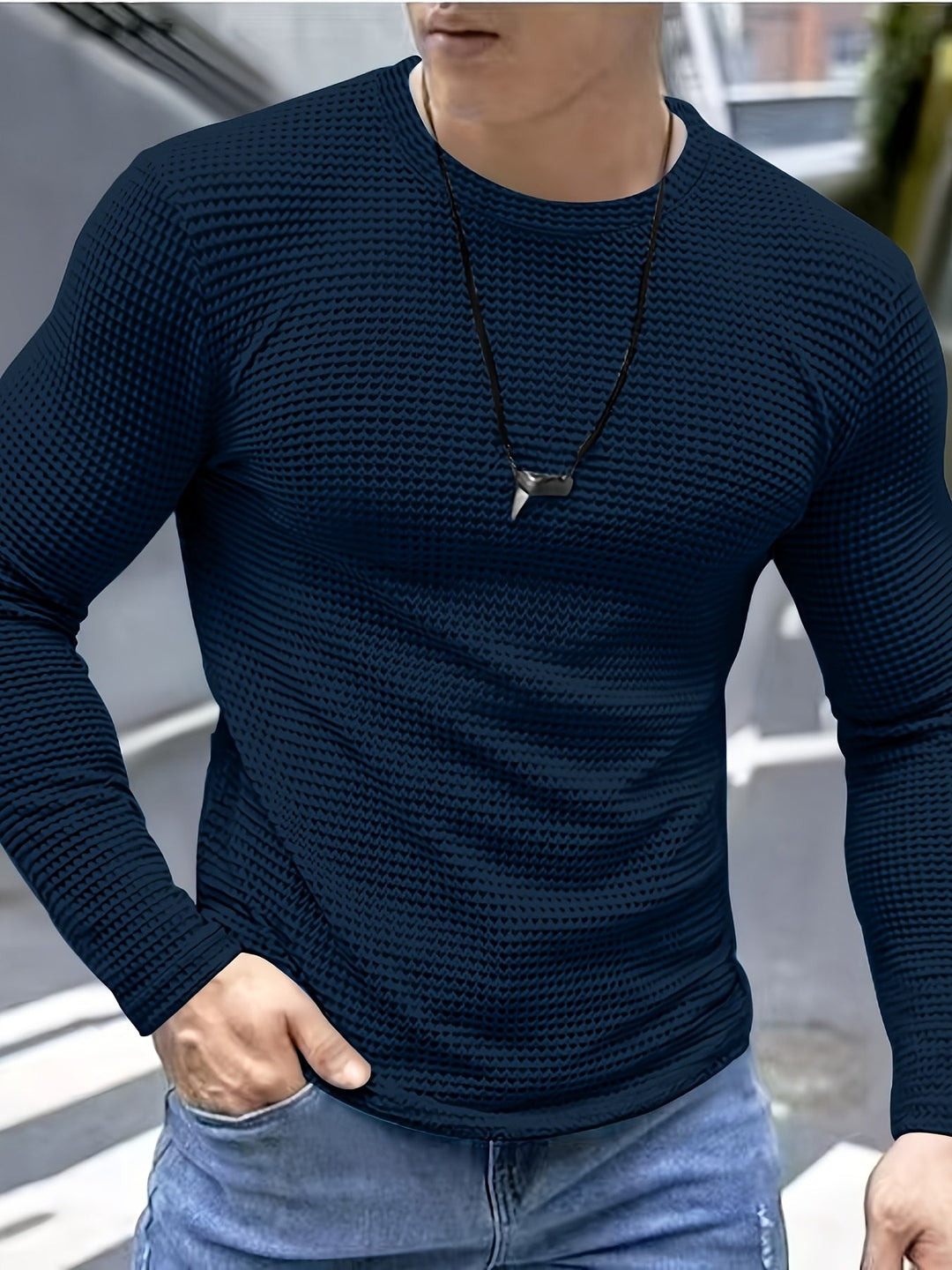 Bruno | Texturerad långärmad topp
