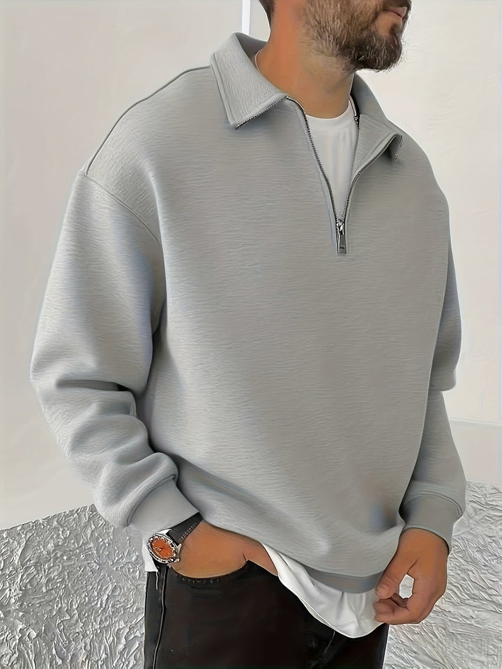 Nathaniel | Mysig Halv-Zip Sweatshirt
