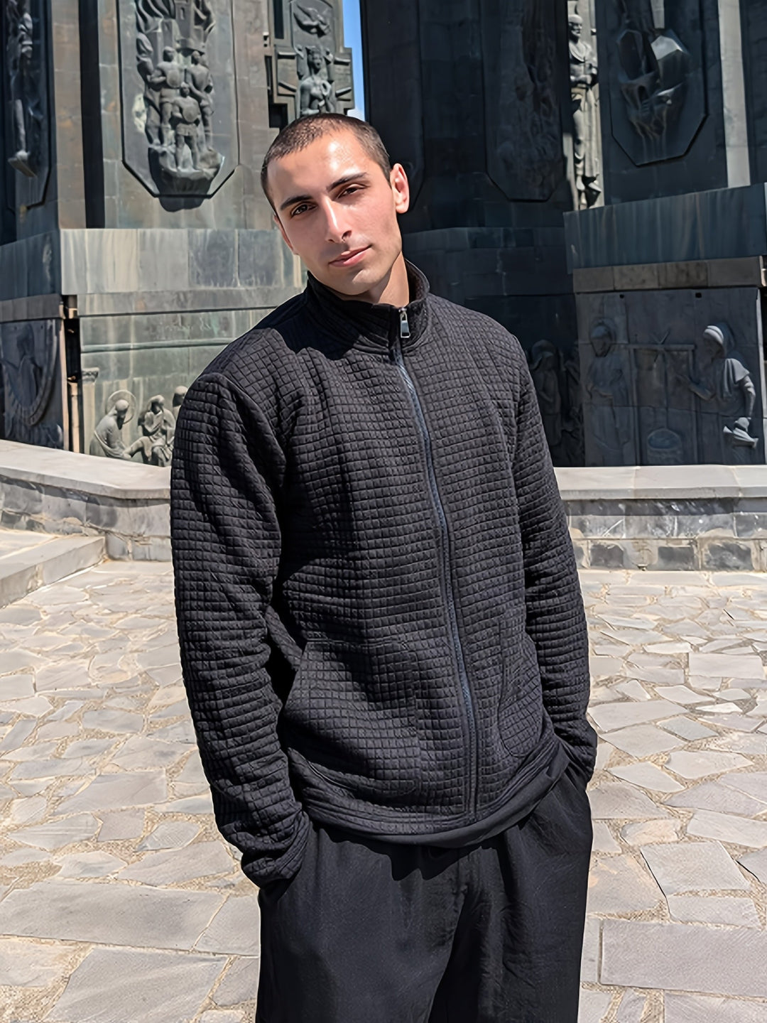 Hugo | Texturerad Zip-Up Jacka