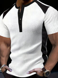 Everett | Texturerad Kontrast Henley Skjorta
