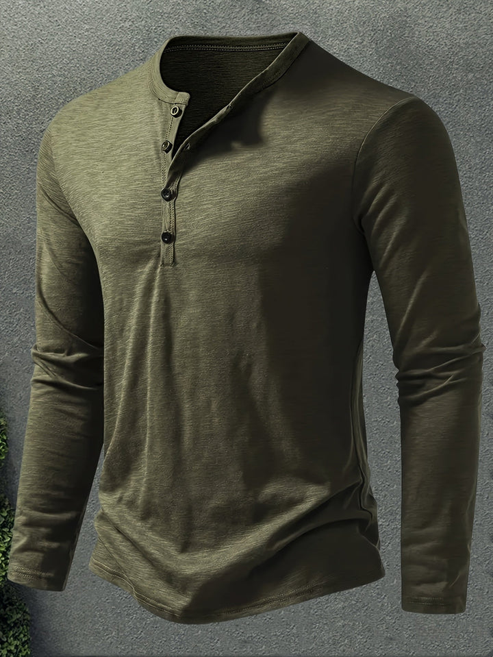 Dalton | Klassisk Knapp-Placket Henley