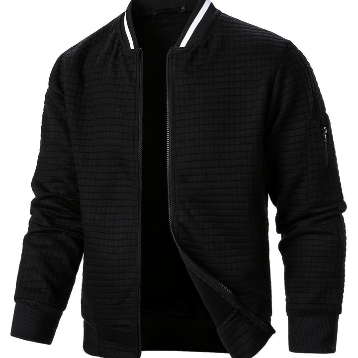 Raymond | Texturerad Zip-Up Bomberjacka