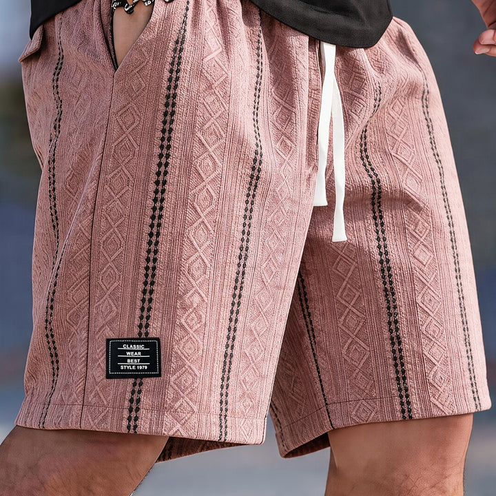 Nolan | Texturerade Drawstring Shorts