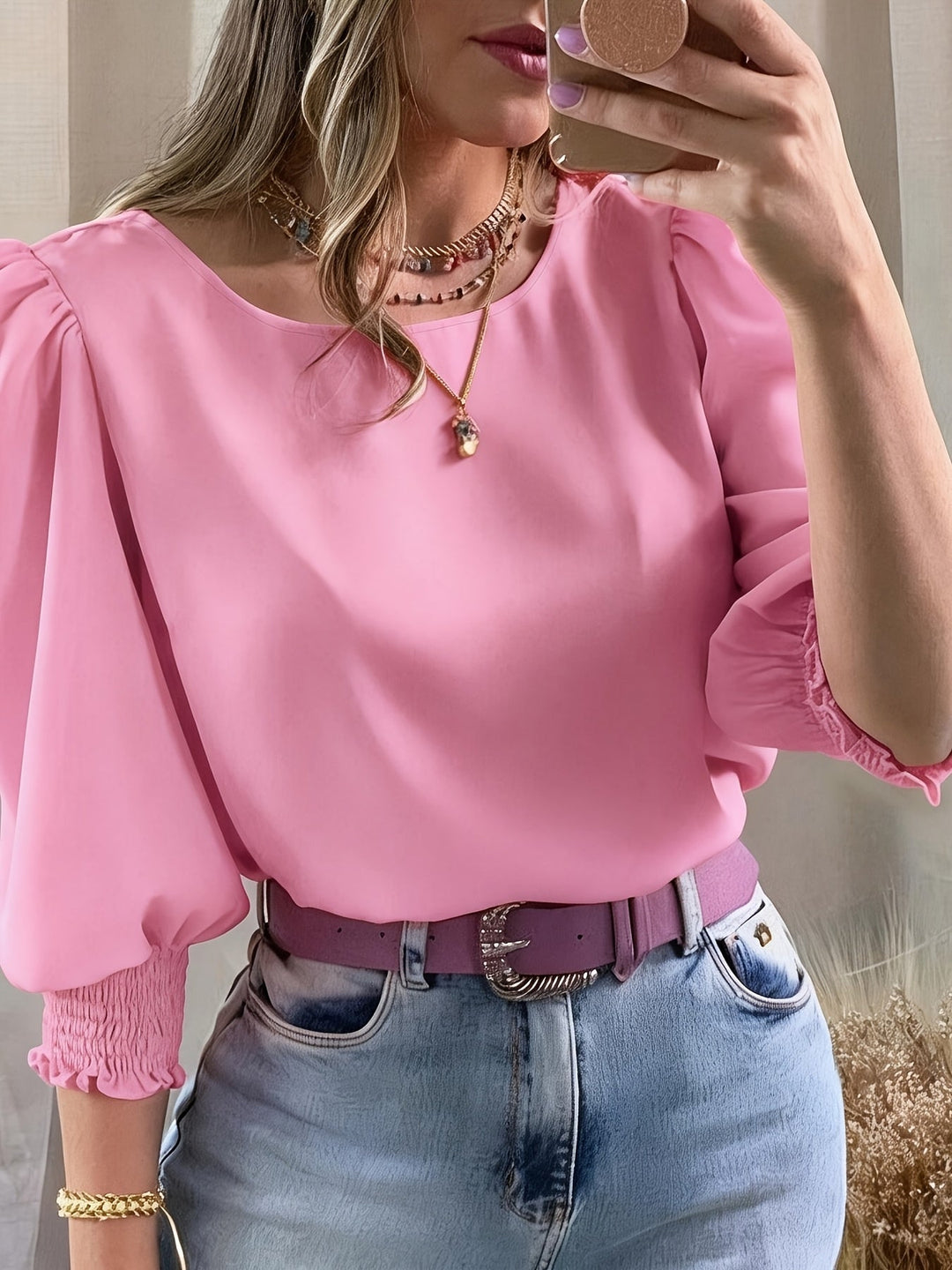 Ellen | Blus med Puffärmar