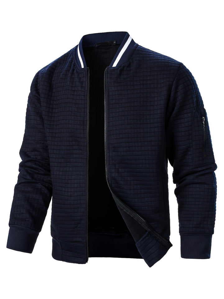 Raymond | Texturerad Zip-Up Bomberjacka