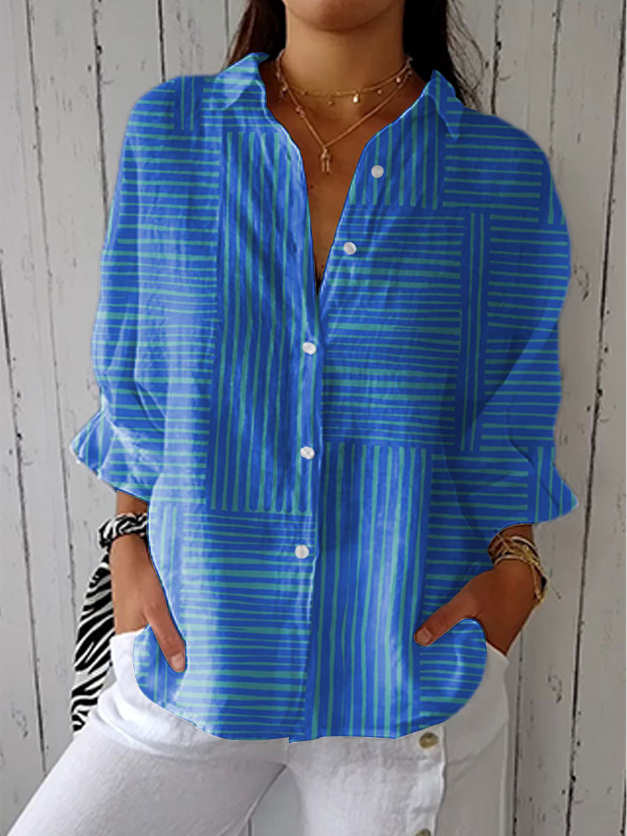 Susan | Everyday Collared Striped Blouse