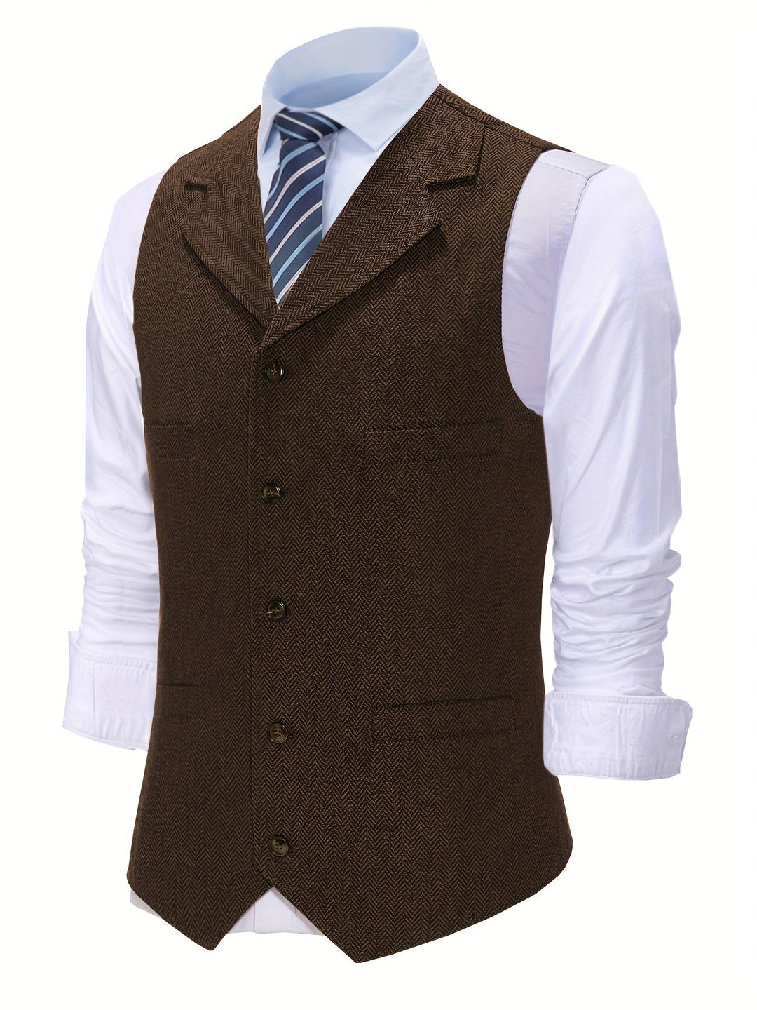 Byron | Raffinerad Herringbone Väst