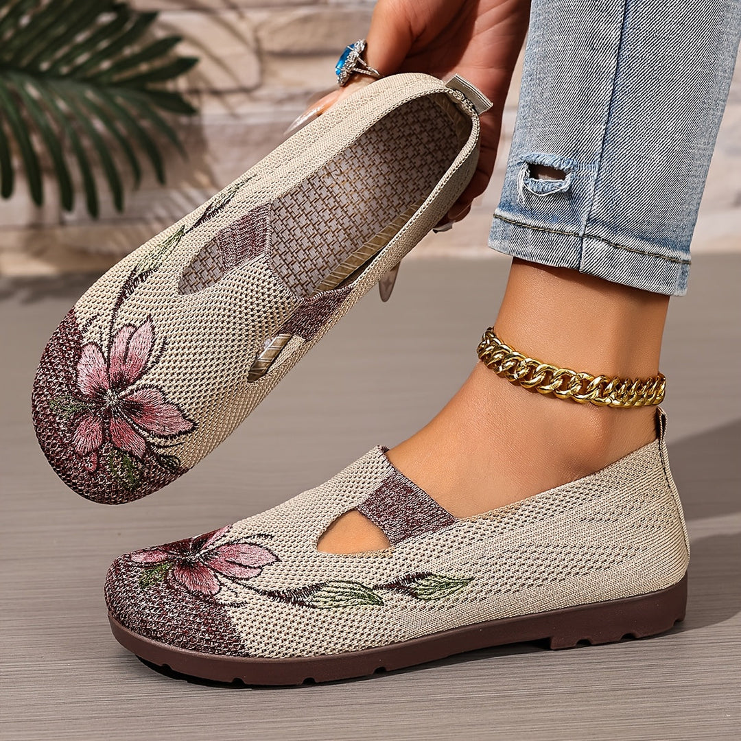 Marjorie | Broderade Slip-On Lätta Skor