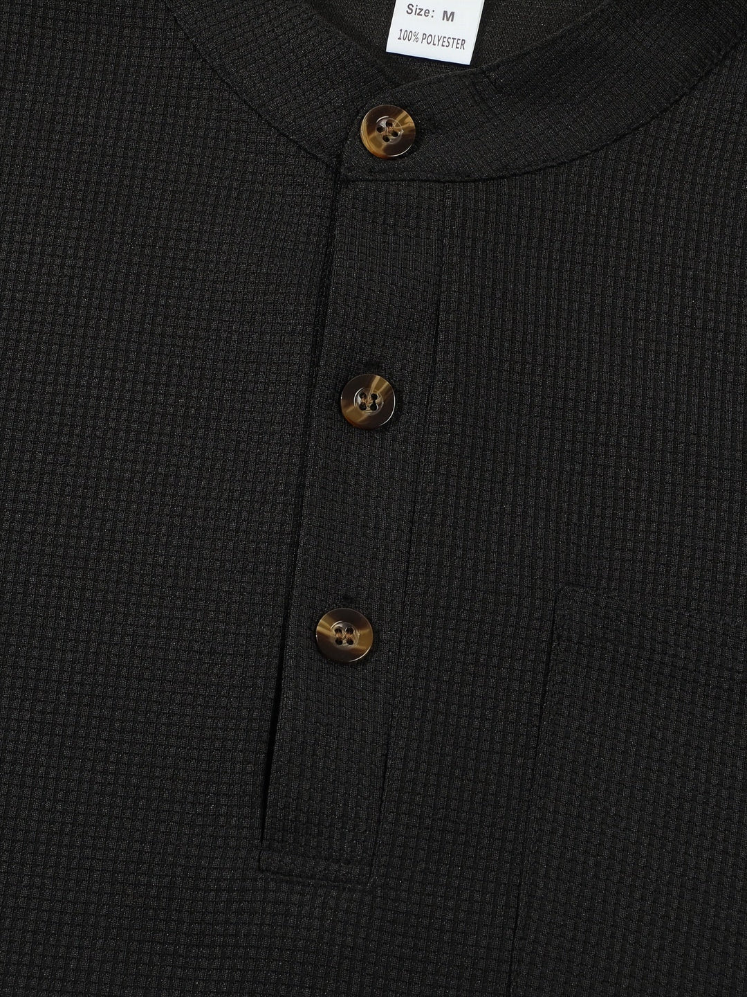 Jonathan | Texturerad långärmad Henley-skjorta