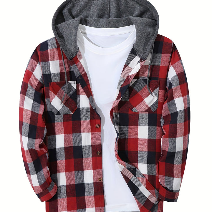 Braxton | Rutig Hoodie Skjorta