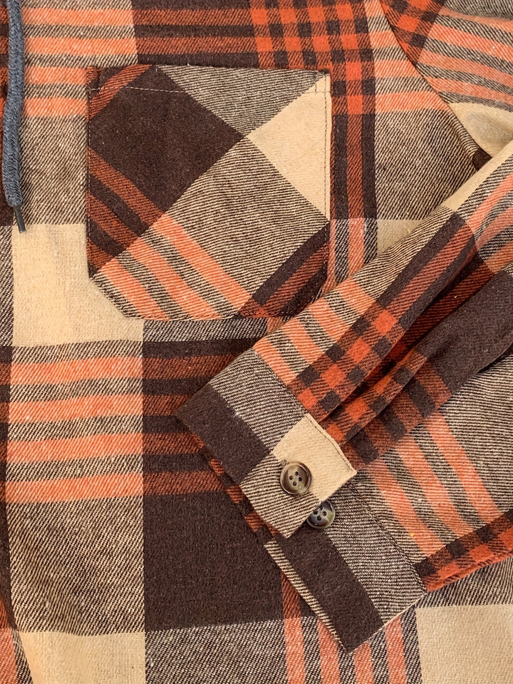 Braxton | Rutig Hoodie Skjorta