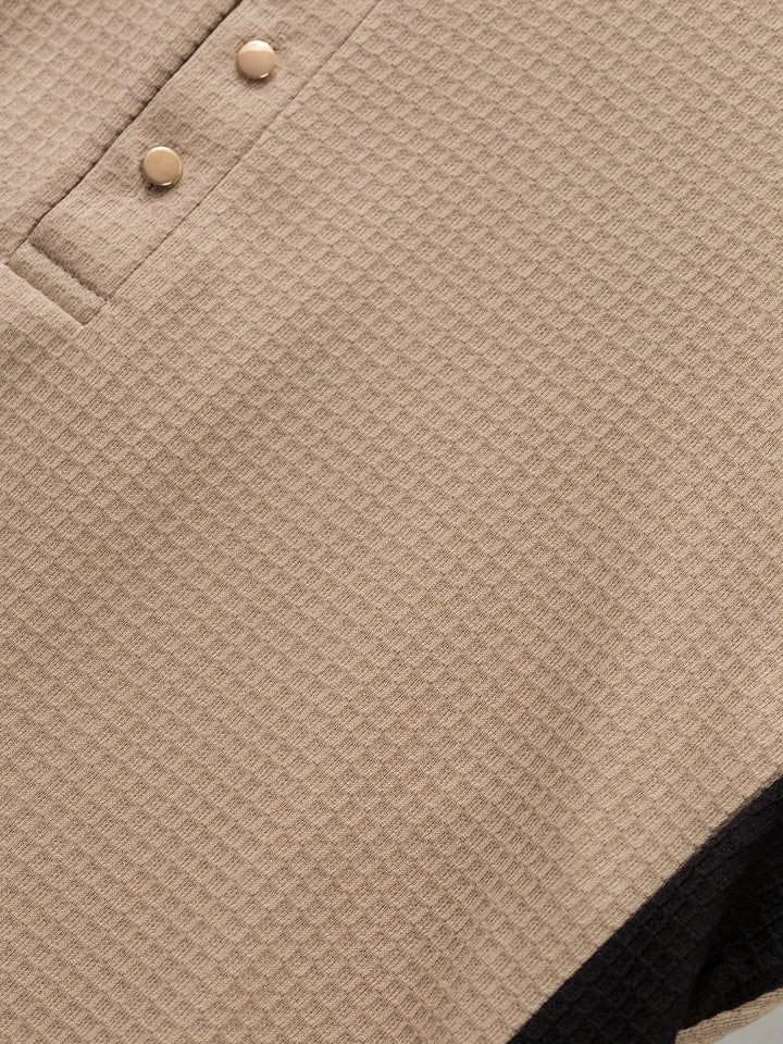Curtis | Texturerad långärmad Henley
