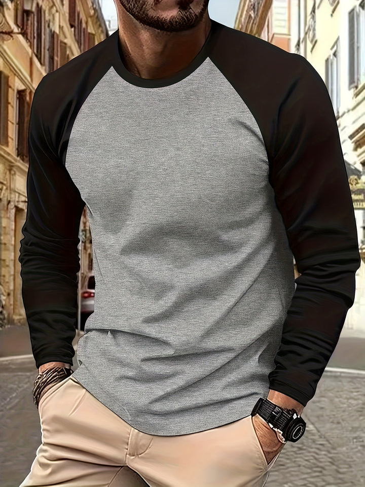 Trevor | Tvåfärgad Raglan Långärmad Topp
