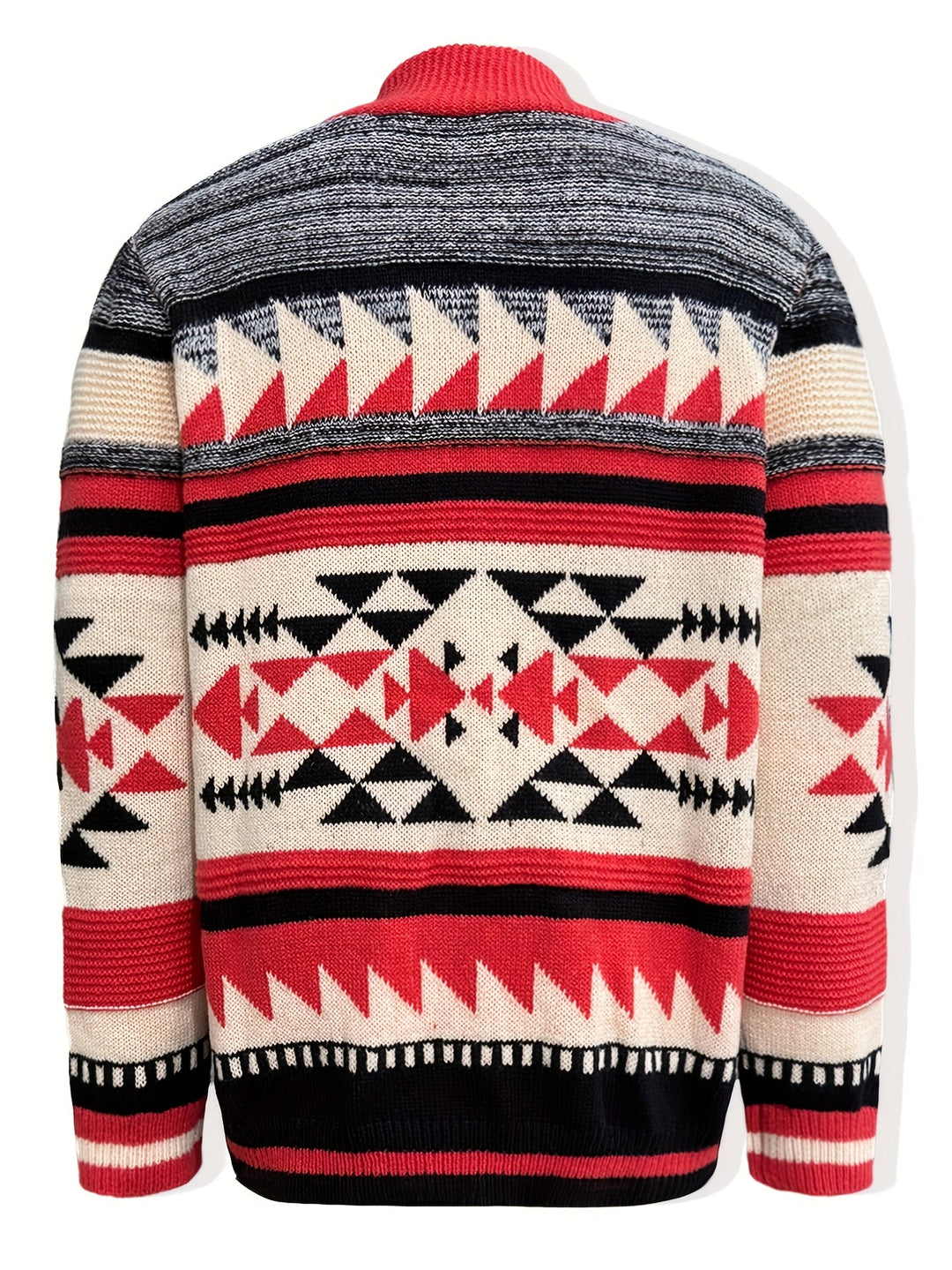 Callum | Mönstrad Zip-Up Cardigan