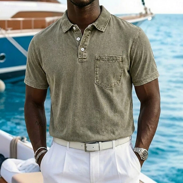 Vincent | Vintage-Washad Polo Skjorta