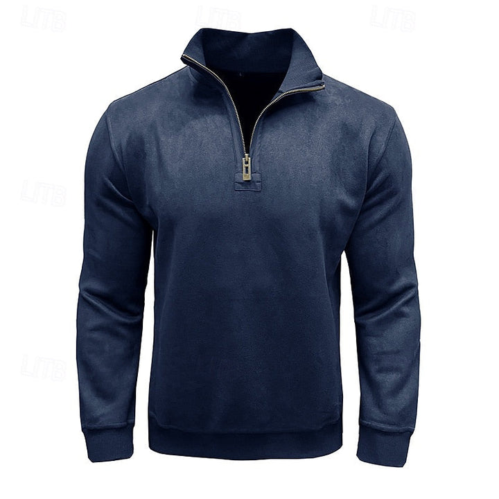 Caleb | Kvartdraget Ståkrage Sweatshirt
