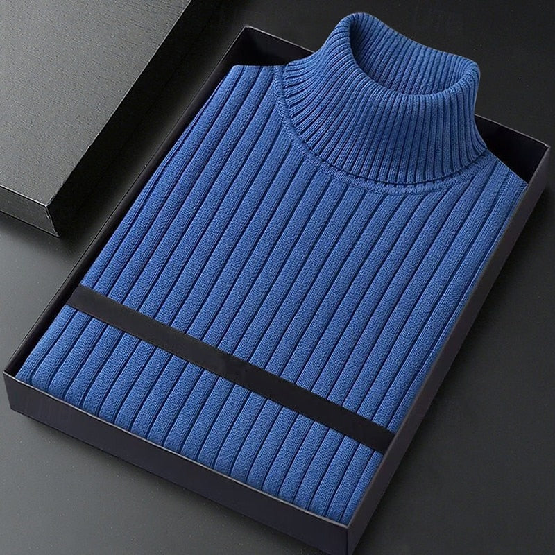 Wallace | Ribbad Höghalssweater