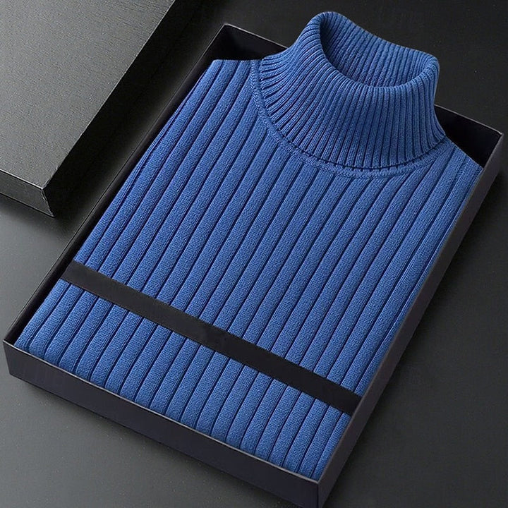 Wallace | Ribbad Höghalssweater