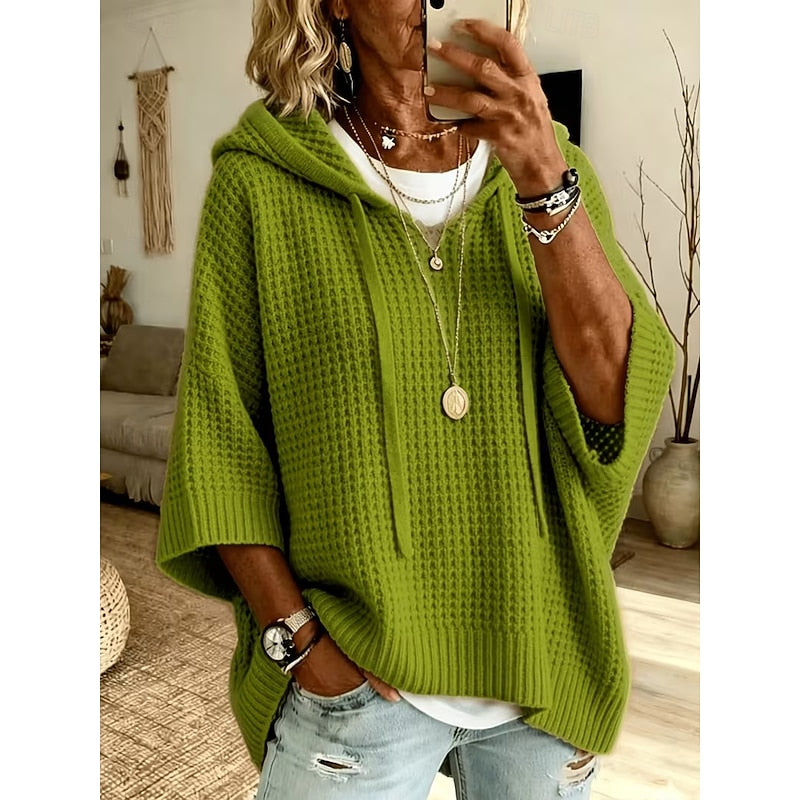 Carol | Avslappnad Hoodie med Våffeltextur