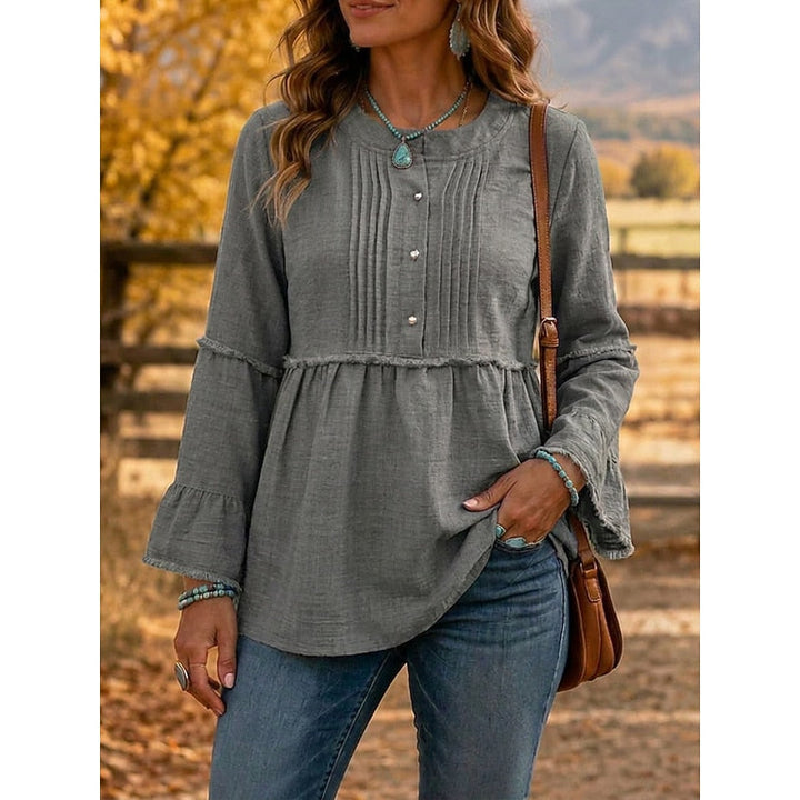 Rosalyn | Pyntad Peplum Blus