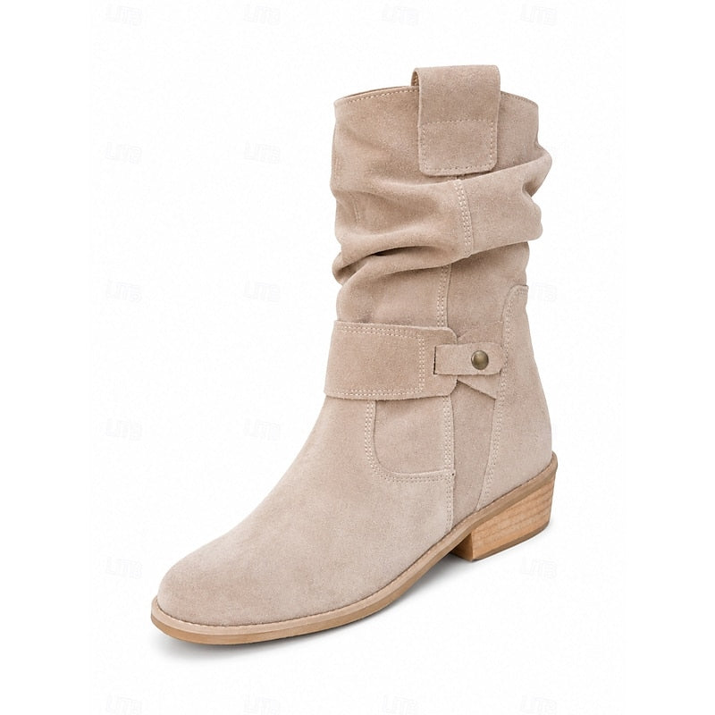Tessa | Slouchy Spänne Ankelstövlar