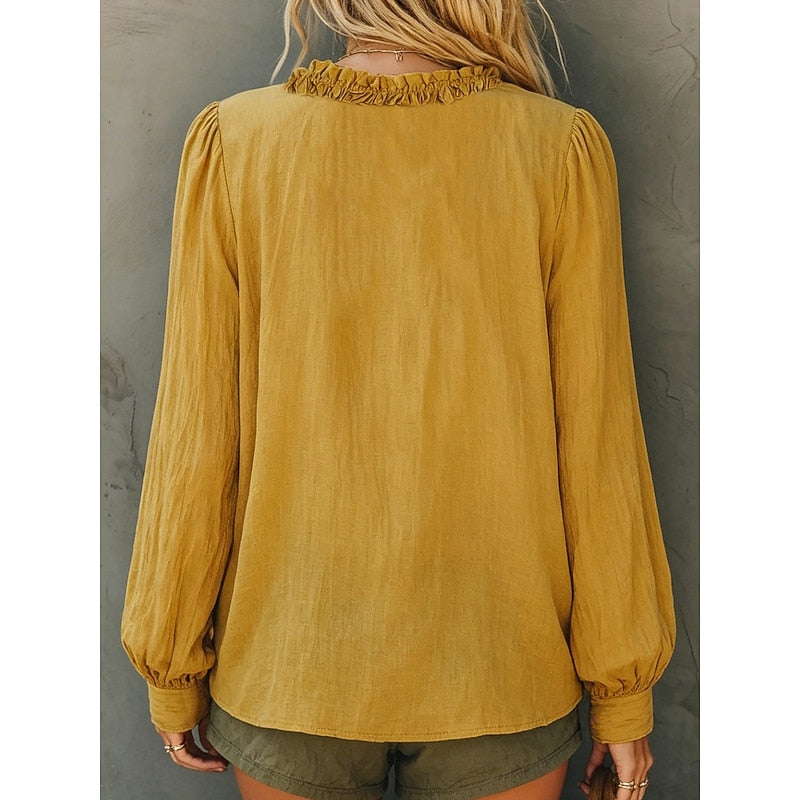 Renata | Volang V-ringad Blus