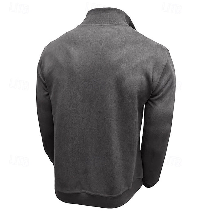 Caleb | Kvartdraget Ståkrage Sweatshirt