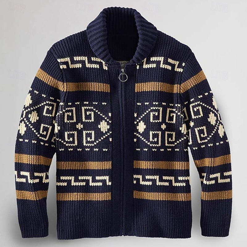 Sawyer | Mönstrad Zip Cardigan