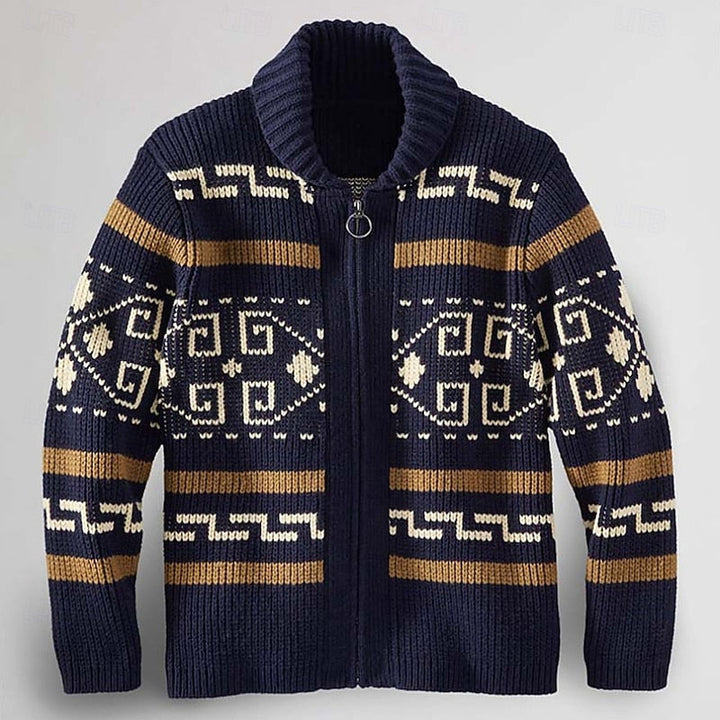 Sawyer | Mönstrad Zip Cardigan