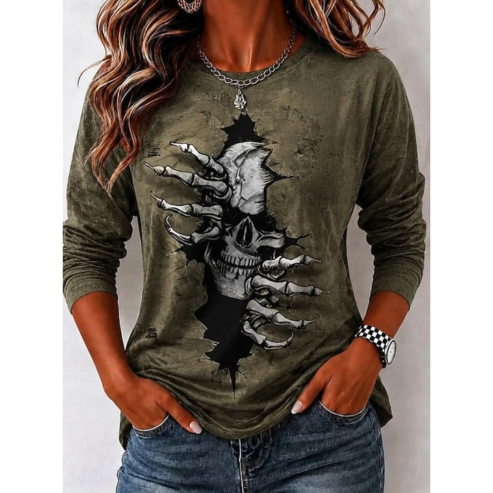 Selene | Halloween Skull Long Sleeve Top