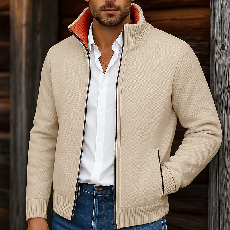 Gregory | Ståkrage Zip Cardigan