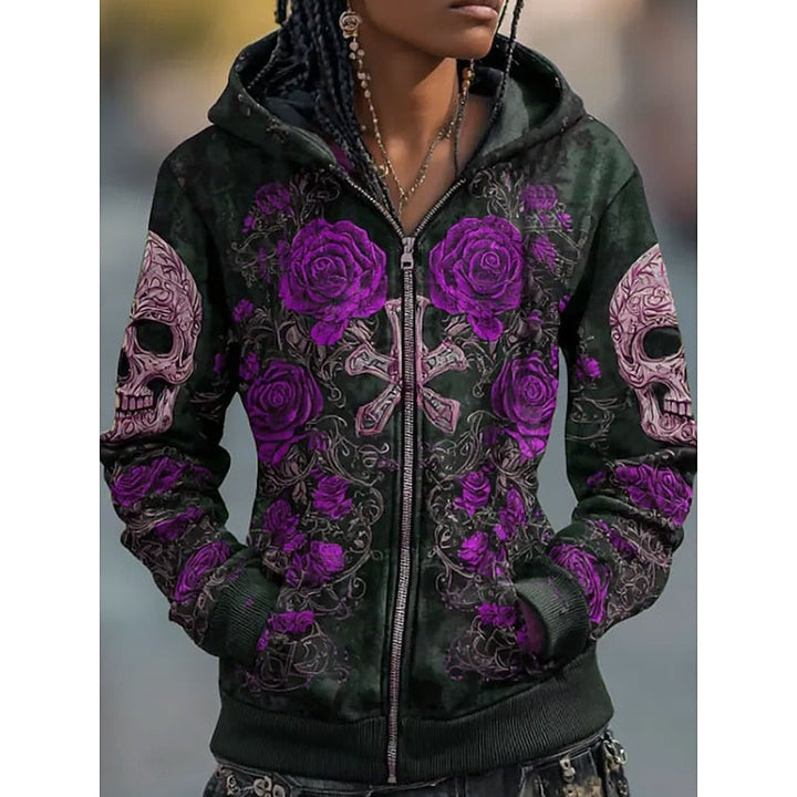 Willow | Skalle &amp; Ros Halloween Zip-Up Hoodie
