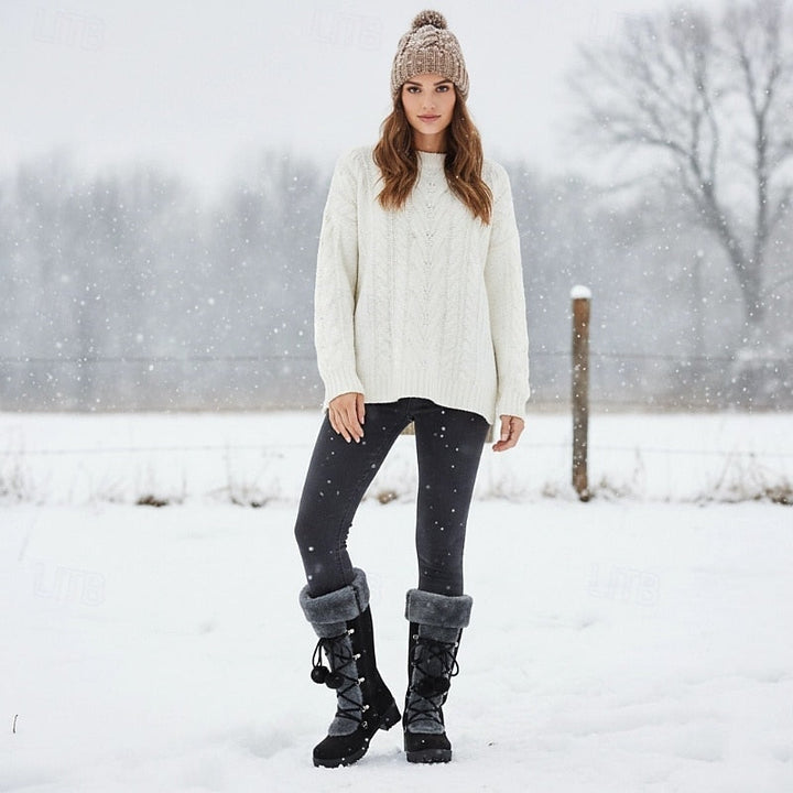 Sabrina | Mysiga Snörade Vinterstövlar
