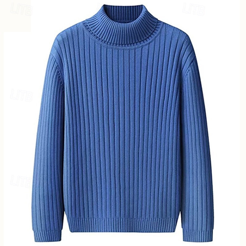 Wallace | Ribbad Höghalssweater
